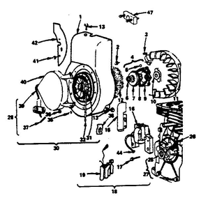 Starter Diagram and Parts List for 130200-130299 1908-01-1908-01 Briggs and Stratton Engine